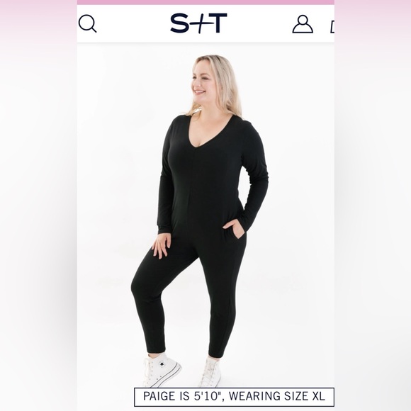 Smash & Tess Friday long sleeve black romper NWT Size L - Picture 2 of 5